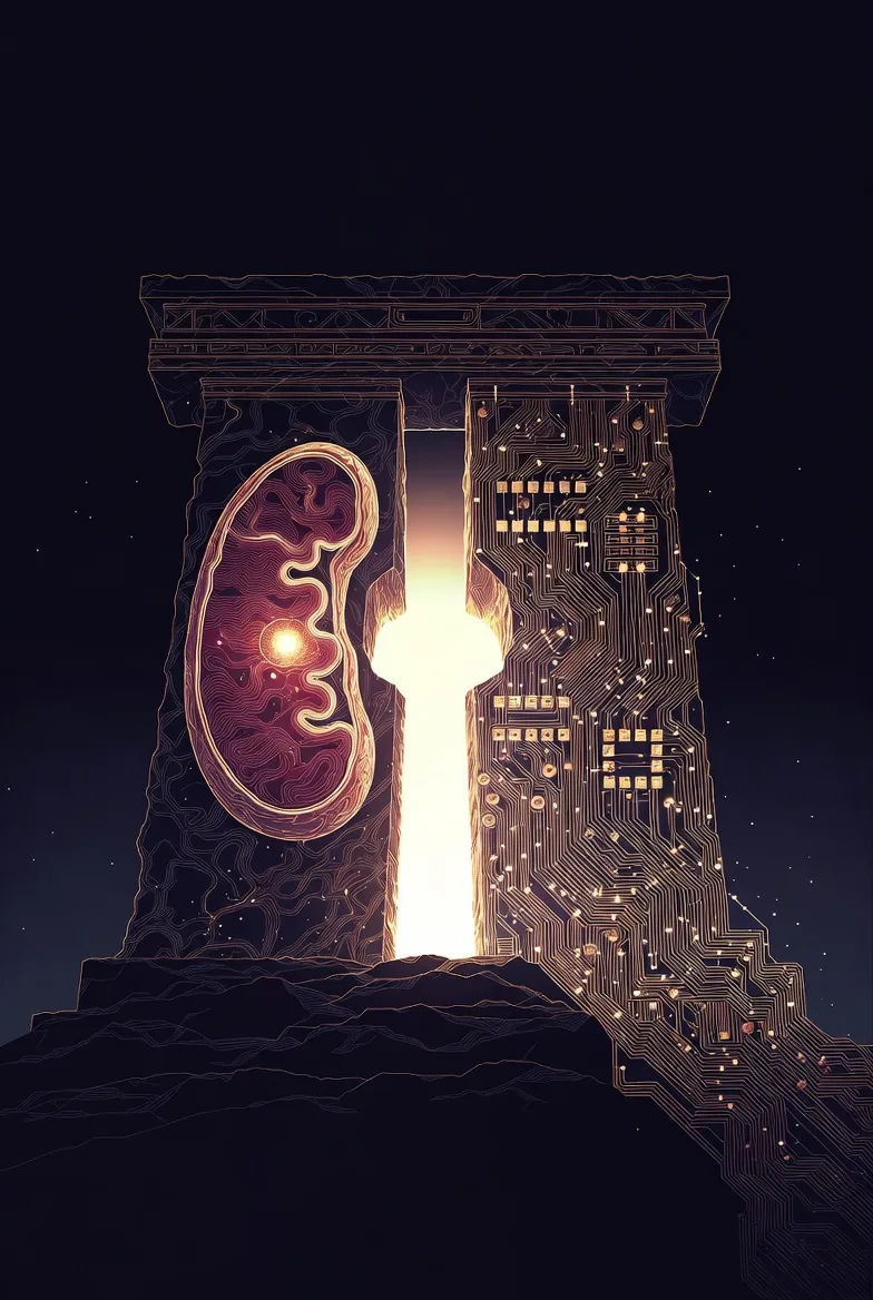 Two fields meeting at a threshold — the visual register of the Temple